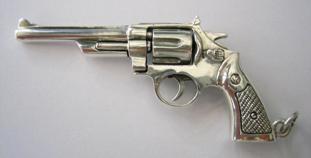 sterling silver Silver Revolver/Handgun Charm/Pendant