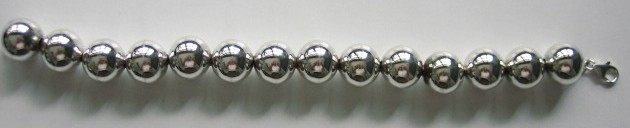 sterling silver Silver Bead Bracelet.