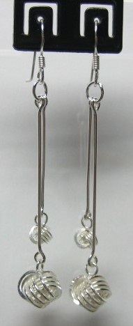 sterling silver Dangling Silver Earrings 