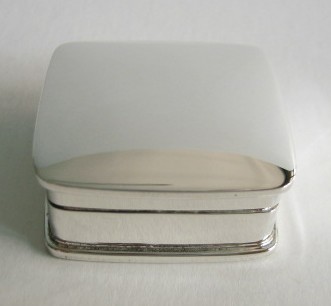sterling silver Square Shaped Silver Pill Box