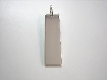 sterling silver Long Rectangular Silver Dog Tag