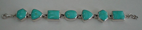 sterling silver Synthetic Turquoise Bracelet.